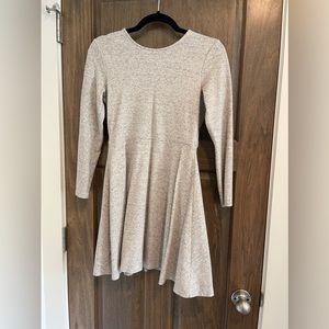 NWOT Grey / gray XS Lou & Grey reversible long sleeve a-line dress